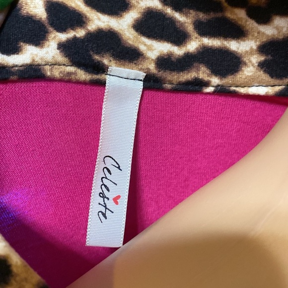 Pink and Leopard Soft Stretchy Tee - Picture 3 of 4